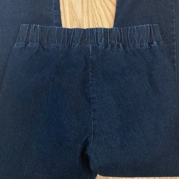 Soft Surroundings Pull On Skinny Jeans Womens Size MT High Rise Dark denim Wash - Picture 5 of 11